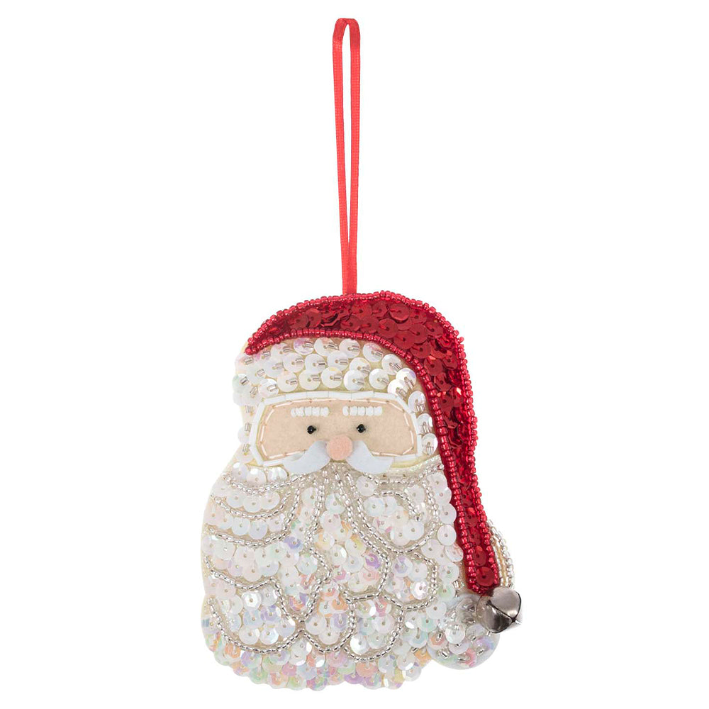 Santa | Felt, Sequin & Bead Sewing Kit | Christmas Ornament Craft