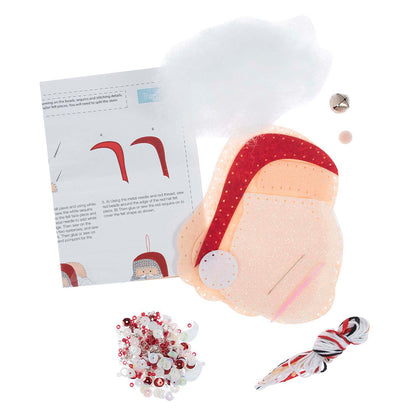 Santa | Felt, Sequin & Bead Sewing Kit | Christmas Ornament Craft