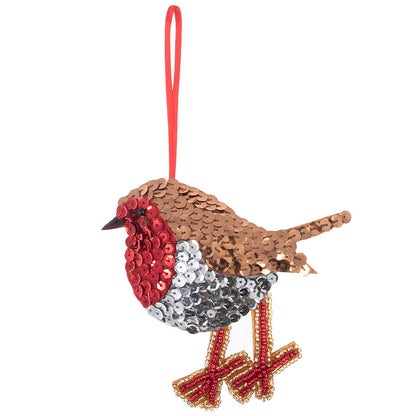 Robin | Felt, Sequin & Bead Sewing Kit | Christmas Ornament Craft