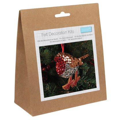 Robin | Felt, Sequin & Bead Sewing Kit | Christmas Ornament Craft