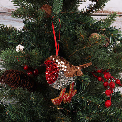 Robin | Felt, Sequin & Bead Sewing Kit | Christmas Ornament Craft