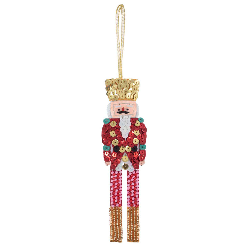Nutcracker | Felt, Sequin & Bead Sewing Kit | Christmas Ornament Craft
