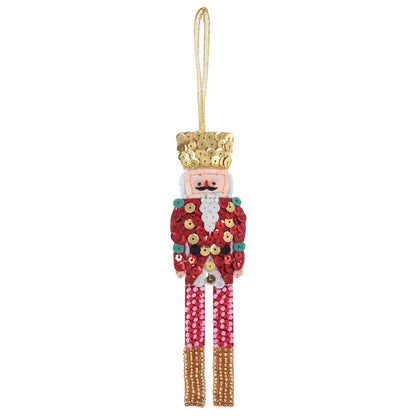 Nutcracker | Felt, Sequin & Bead Sewing Kit | Christmas Ornament Craft