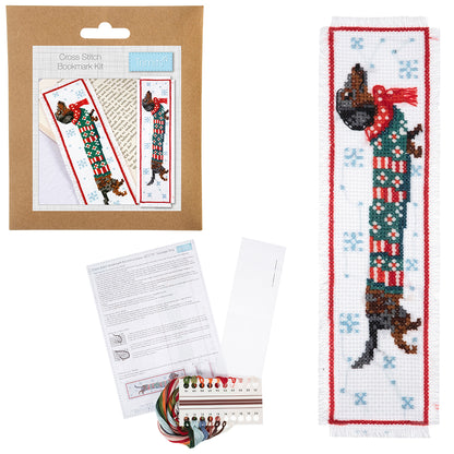 Silly Sausage | Christmas Dachshund | Complete Cross Stitch Kit
