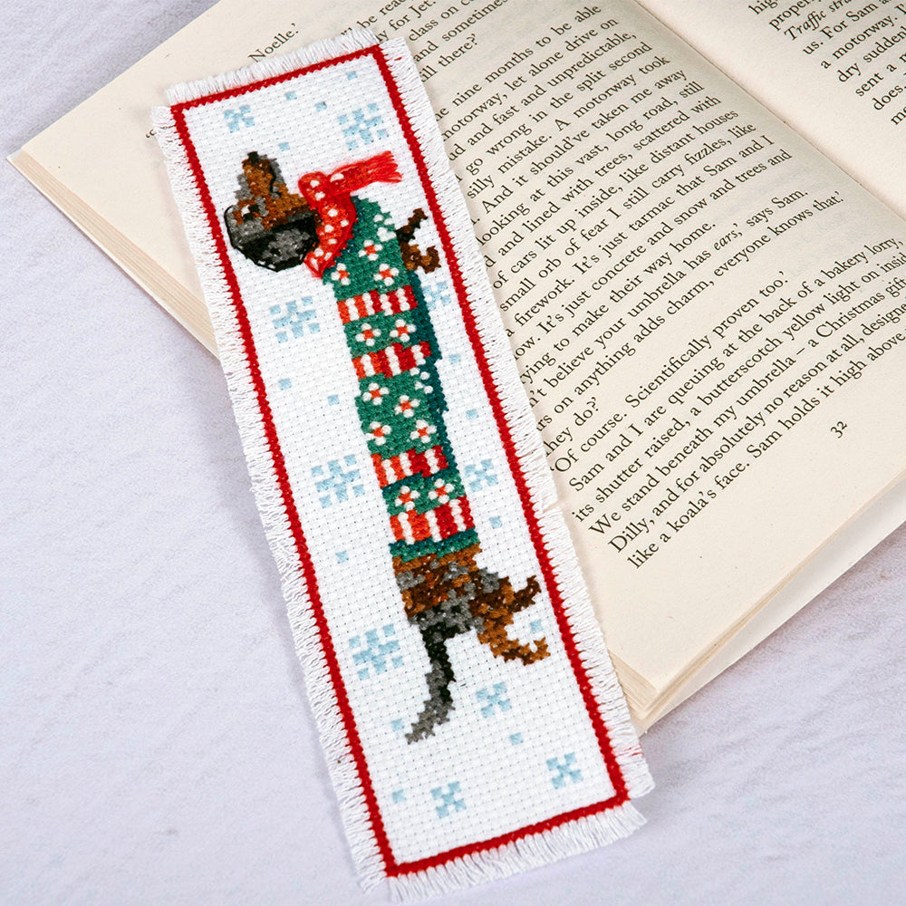 Silly Sausage | Christmas Dachshund | Complete Cross Stitch Kit