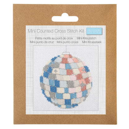 Disco Ball | Mirror Ball | Mini Counted Cross Stitch Kit | 13cm
