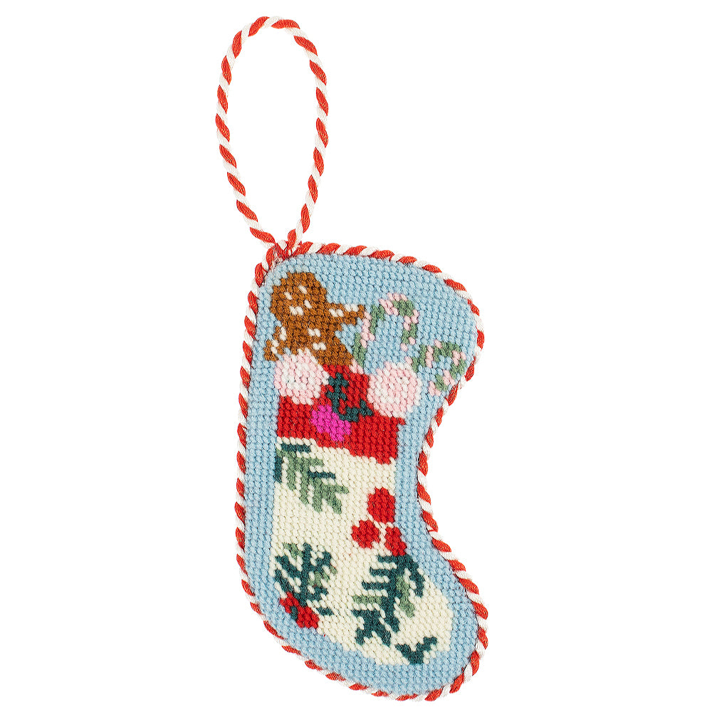 Christmas Stocking Ornament | Half Stitch Tapestry Decoration Kit | 19cm