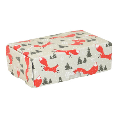 Christmas Fox | Little Gift Box | Soap Bar Sized | Single or 6 Boxes | 57x88x30mm
