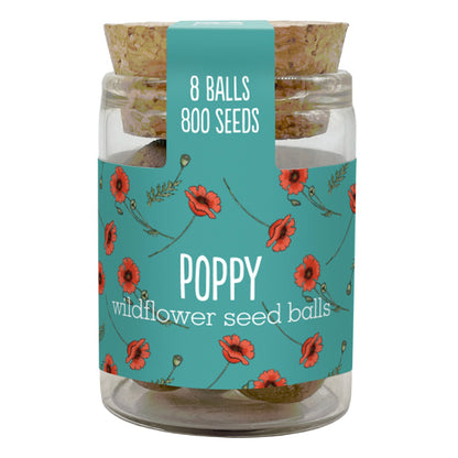 Gorgeous Wildflower Seed Ball Jar | 8 Balls | Cracker Filler | Little Gift