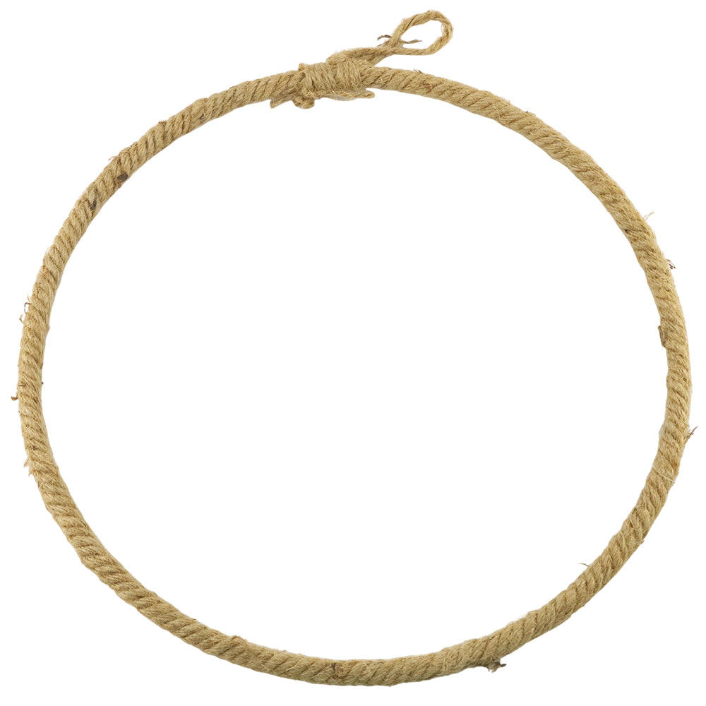 38cm or 41cm | Jute Rope Covered Wire Hoop with Hanger | Wreath Making Projects