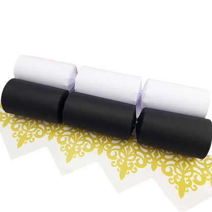 Monochrome Black and White | Bulk Craft Kits to Make 100 Crackers | Recyclable