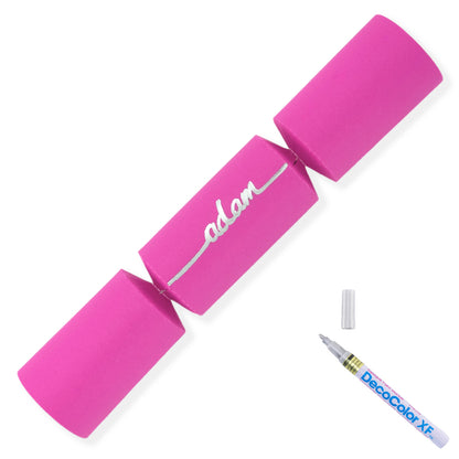 Shocking Pink | 12 Personalise Your Own Crackers | Make & Fill Your Own With Pen