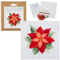 Christmas Poinsettia | Mini Counted Cross Stitch Kit | 13cm Square