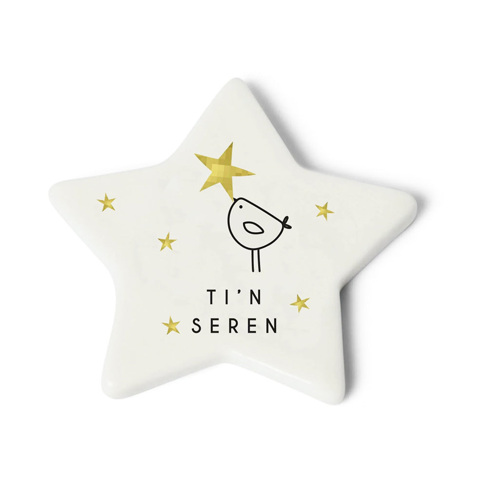 Ti'n Seren  | Mini Welsh Worded Porcelain Token | Cracker Filler Gift