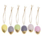 Pastel & Gold Foil Mix | 4cm Hanging Easter Egg Ornaments | Pack of 6