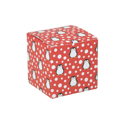 Snowtime Penguin | Little Gift Box | 5cm Cube | Single or 6 Boxes