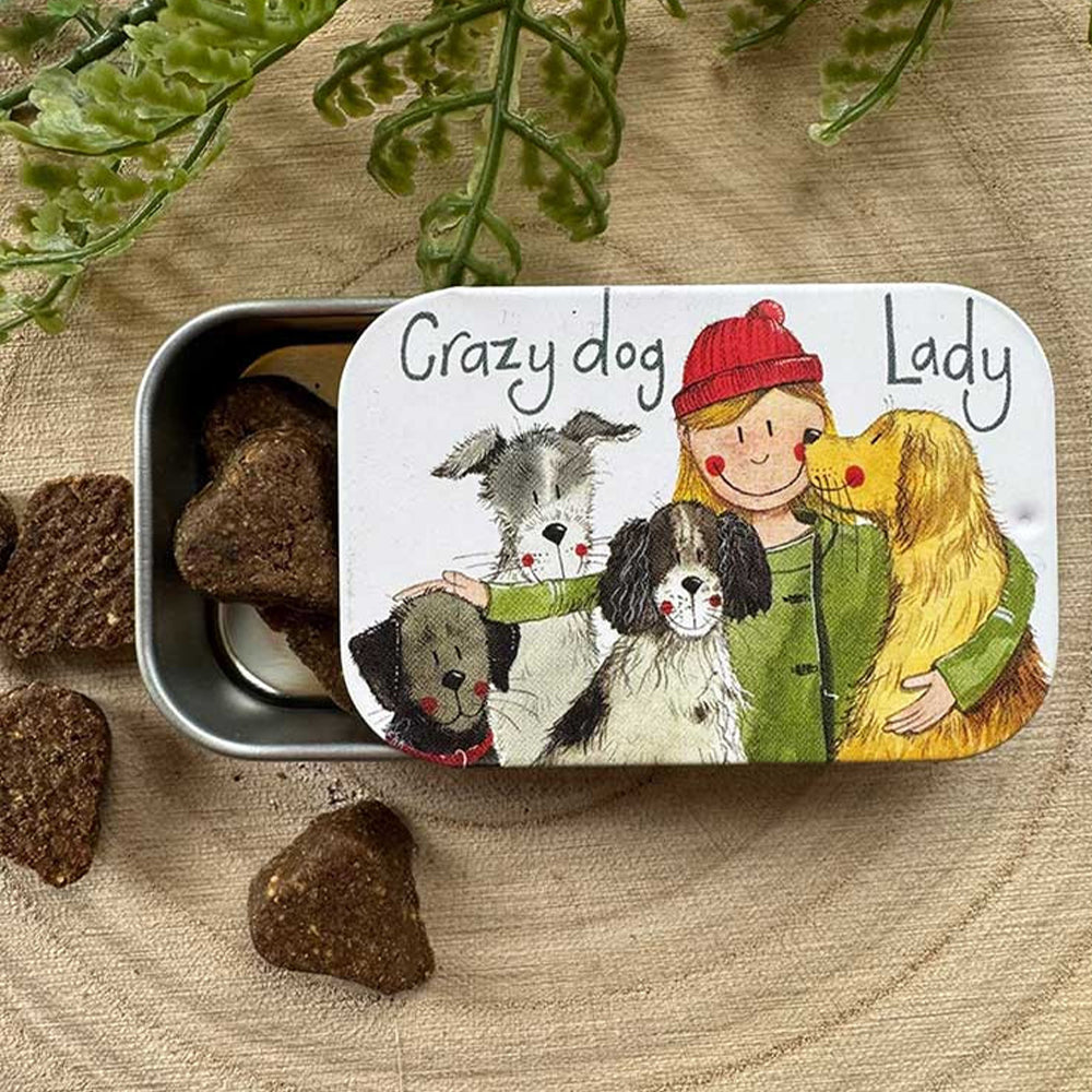 Crazy Dog Lady | Little Slide Shut Tin to Fill | Cracker Filler Gift