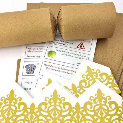 Natural Recycled Kraft | Make Your Own Crackers with Accessories | Craft Kit