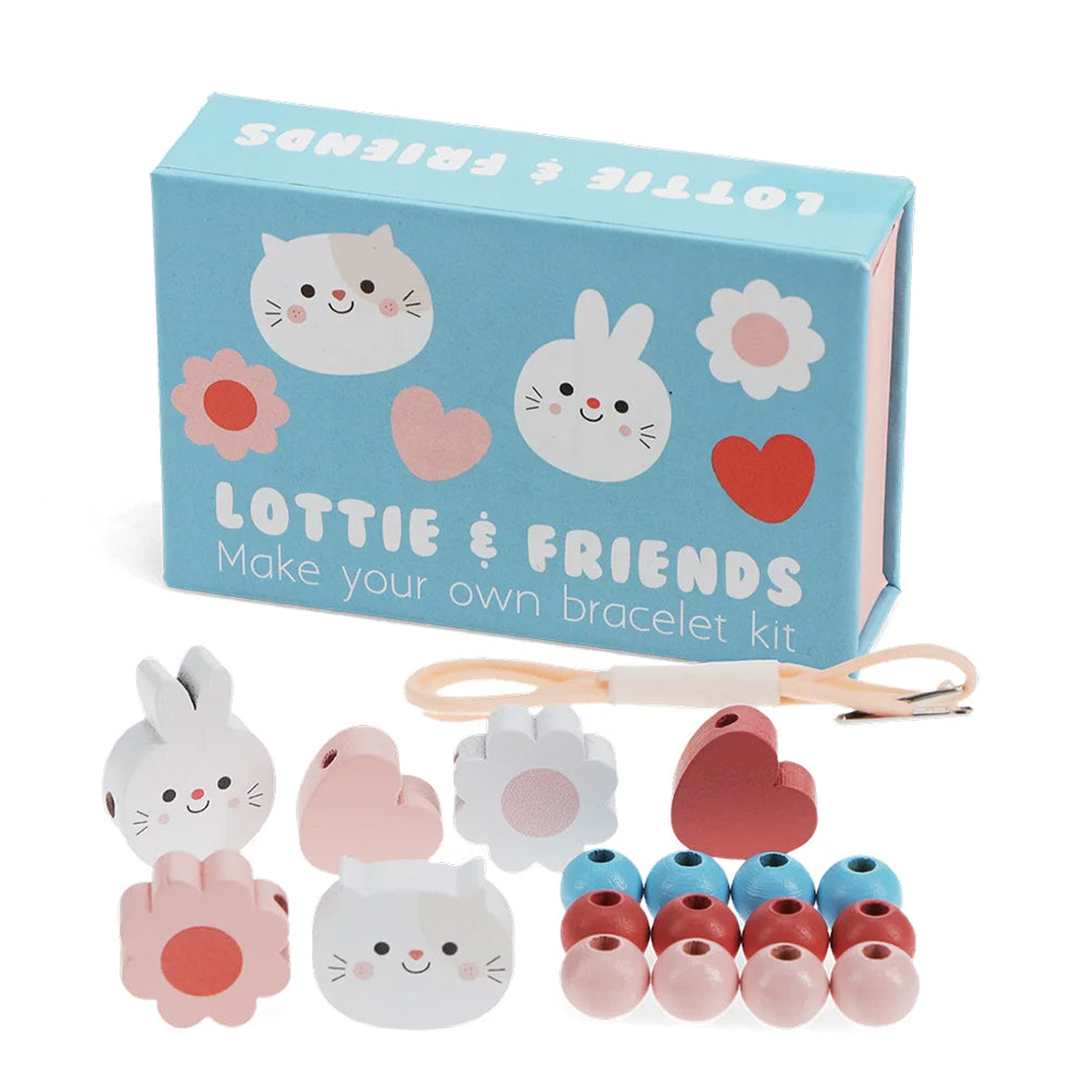 Cute Animals | Wooden Bead Bracelet Craft Kit | Little Gift | Cracker Filler