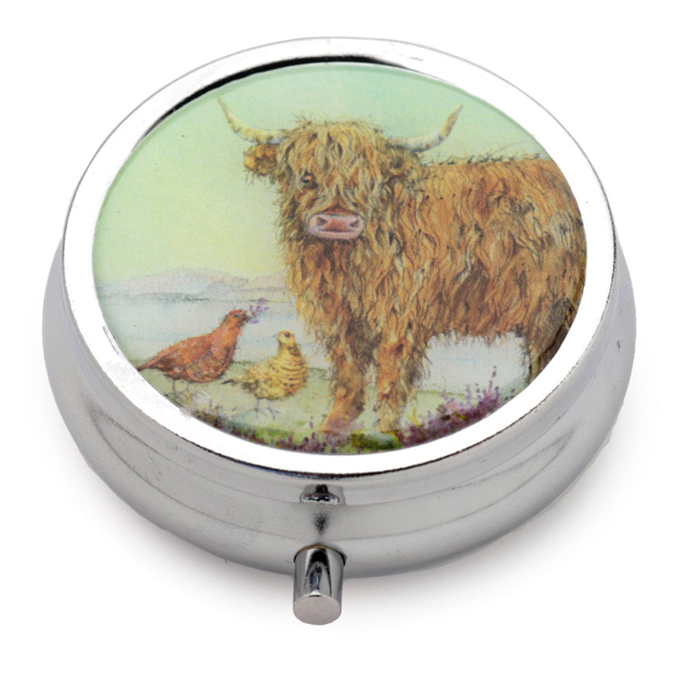 Highland Coo Cow Pill Box | Mini Gift | Cracker Filler