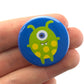 Green Monster | 38mm Button Pin Badge | Mini Gift | Cracker Filler
