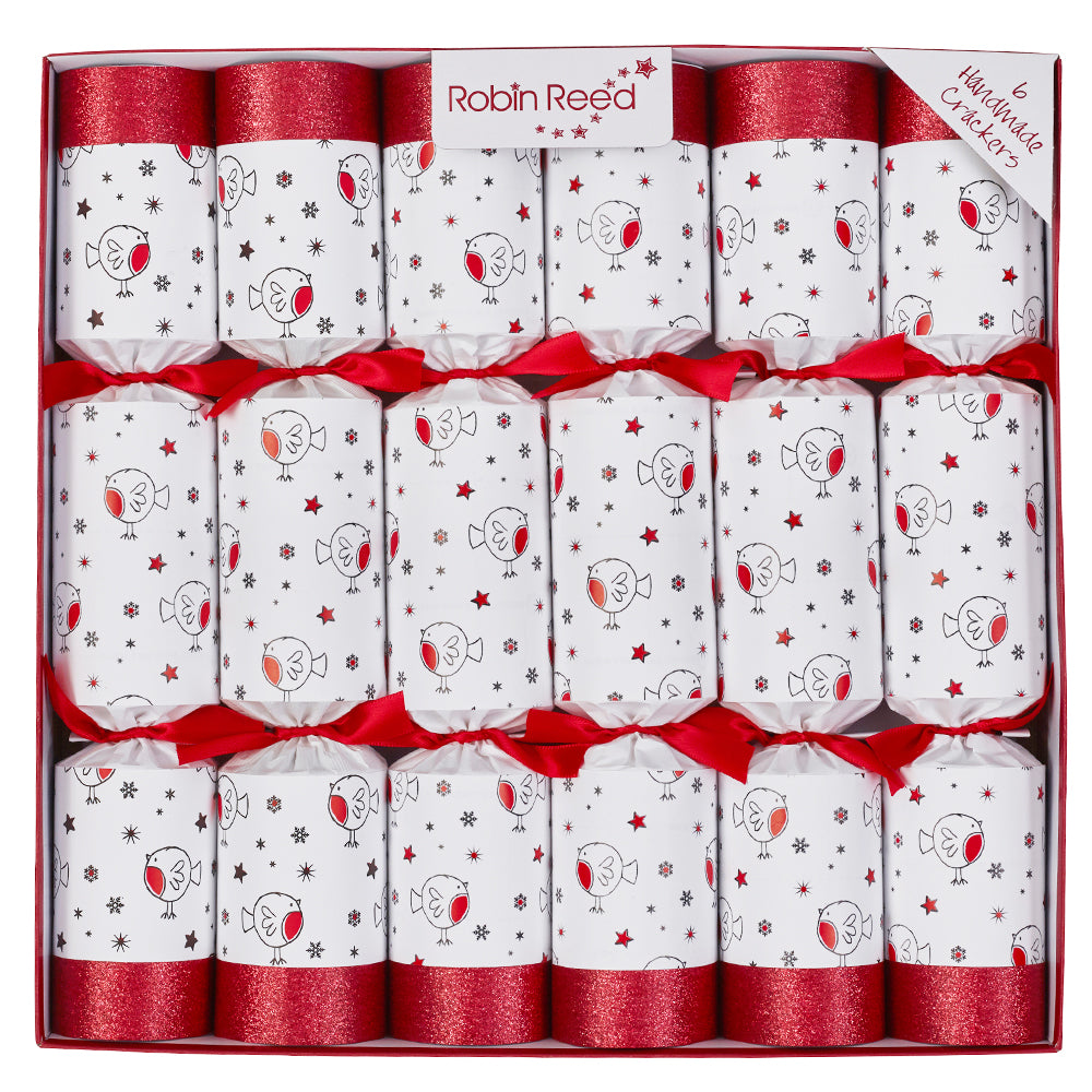 Racing Robins | 6 Handmade Crackers | Christmas Fun | Ready Made