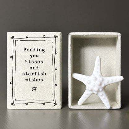 Sending You Kisses & Starfish Wishes | Porcelain Starfish | Cracker Filler Gift