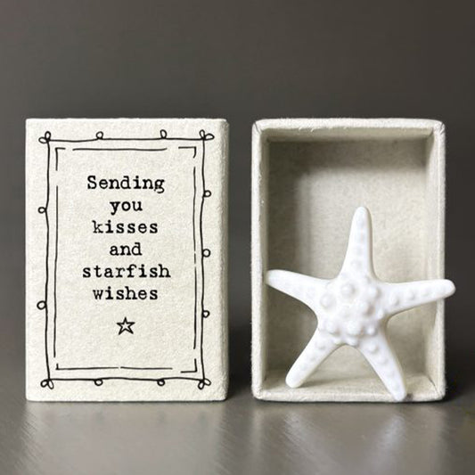 Sending You Kisses & Starfish Wishes | Porcelain Starfish | Cracker Filler Gift