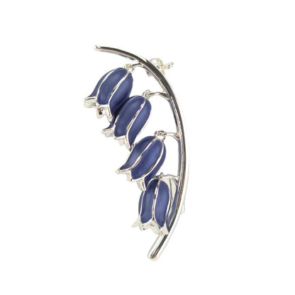 Dainty Bluebell Silver Plated Brooch | 4.5cm Long | Little Gift | Cracker Filler