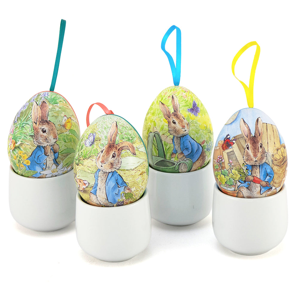 Peter Rabbit Two-Part Hanging Tinware Egg | Fillable Easter Gift