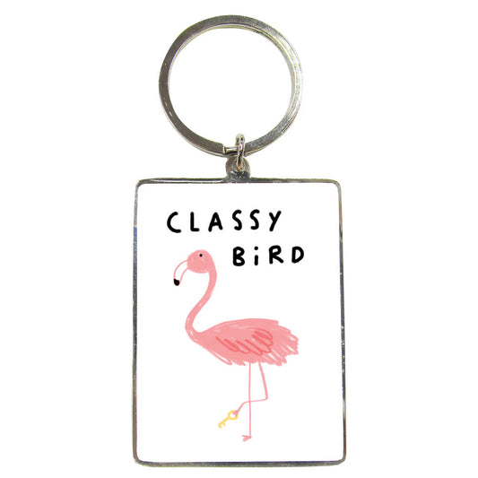 Classy Bird | Metal Keyring | Little Gift | Cracker Filler