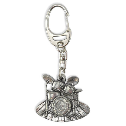 Drum Kit | Chunky English Pewter 3D Keyring | Little Gift | Cracker Filler