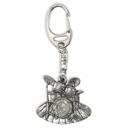 Drum Kit | Chunky English Pewter 3D Keyring | Little Gift | Cracker Filler