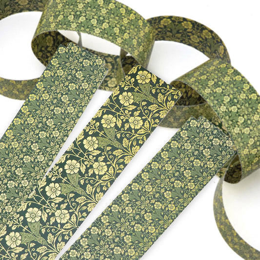 30 Reusable Christmas Paper Chains | Sage Florals | No Glue Needed | 2.5m