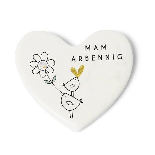 Mam Arbennig  | Mini Welsh Worded Porcelain Token | Cracker Filler Gift
