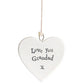 Love You Grandad Heart | Little Porcelain Ornament | Cracker Filler Gift