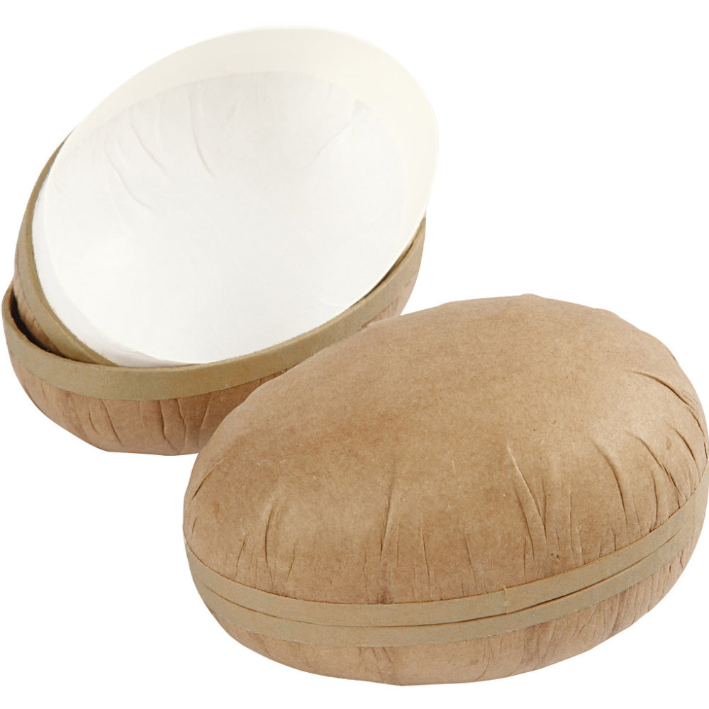 Three Opening Fillable Paper Mache Eggs to Decorate | Two Part | 12,15 & 18cm