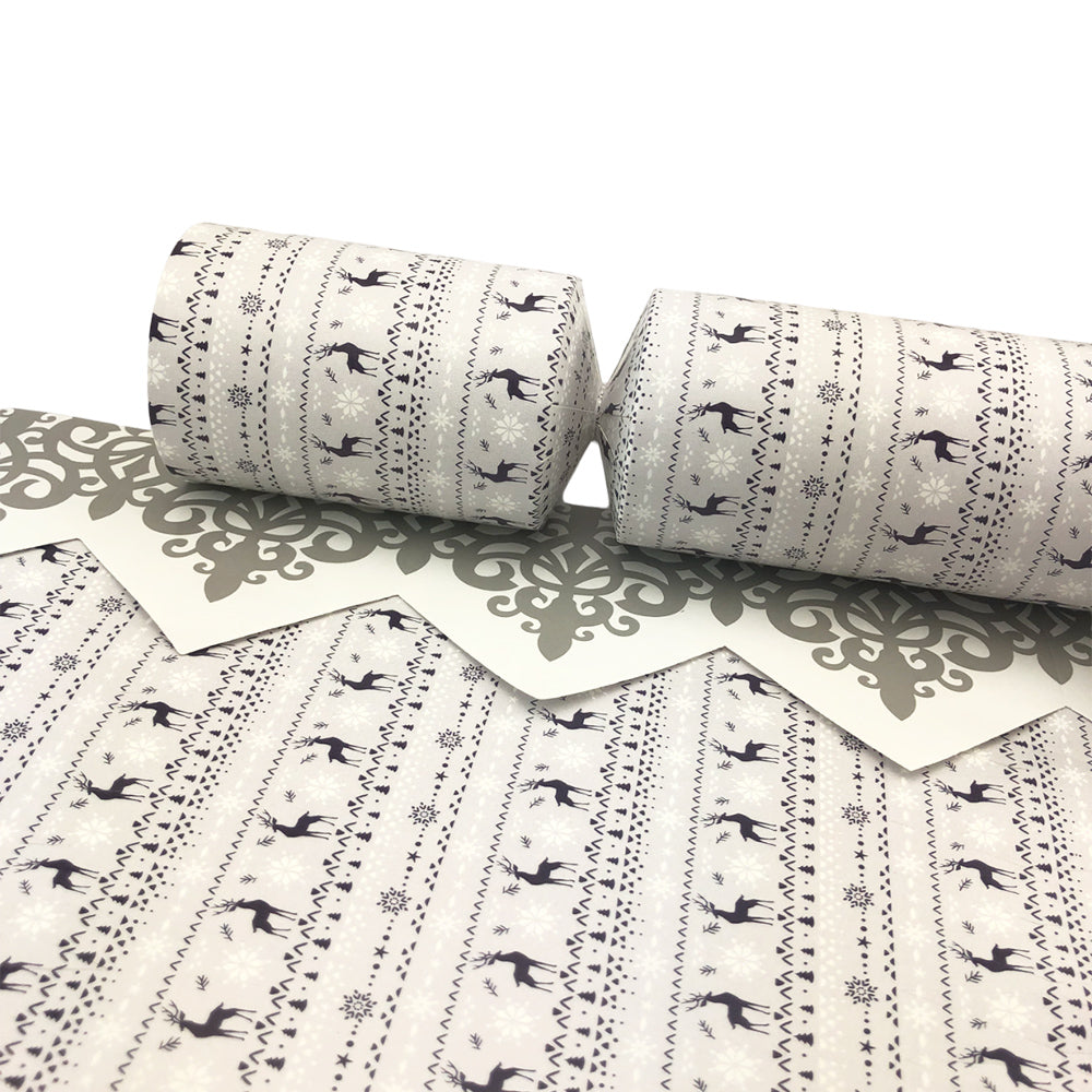 Nordic Christmas Print Cracker Making Kits - Make & Fill Your Own