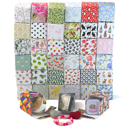 Watercolour Forget Me Nots | Little Gift Box | 5cm Cube | Single or 6 Boxes