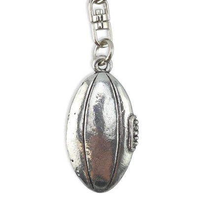 Rugby Ball | Chunky English Pewter 3D Keyring | Little Gift | Cracker Filler