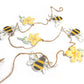 Gisela Graham 1.2m Wooden Bee & Buttercup Flower Spring or Easter Garland