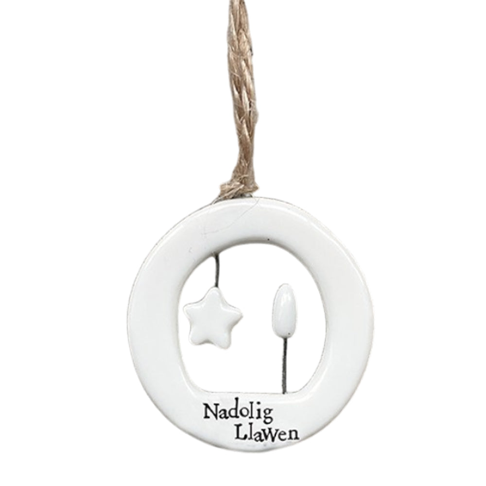 Nadolig Llawen | Little Welsh Porcelain Ornament | Cracker Filler | Little Gift