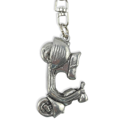 Motor Scooter | Chunky English Pewter 3D Keyring | Little Gift | Cracker Filler