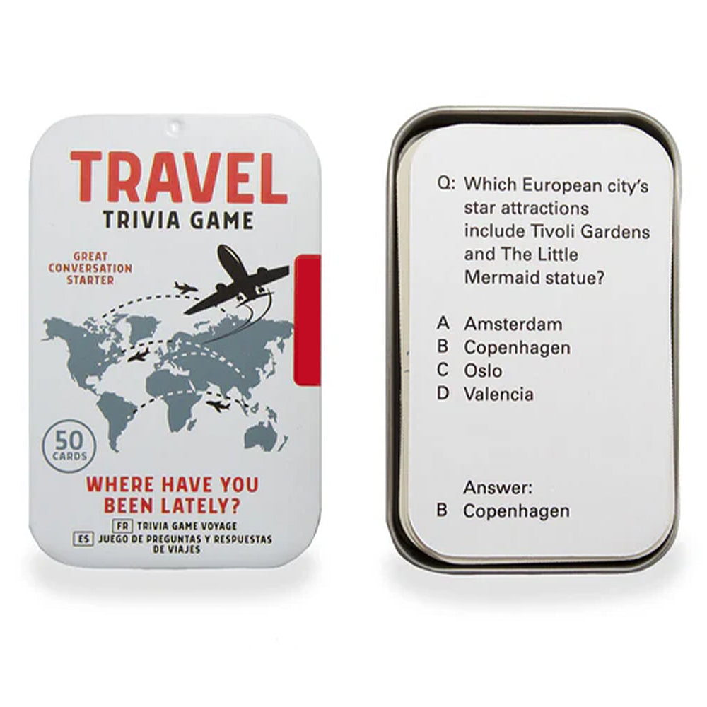 Travel Trivia Card Game | Gift in a Tin | Little Gift | Cracker Filler