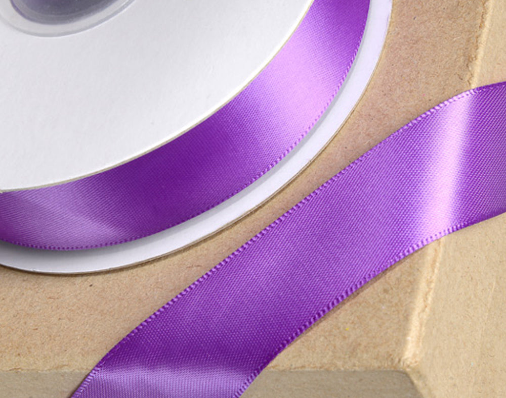 25m Purple 23mm Wide Satin Ribbon for Crafts