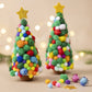 Pom Pom Christmas Trees | Makes 2 Freestanding Ornaments | Kids Craft Kit