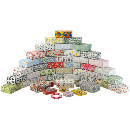 Pink Roses | Little Gift Box | Soap Bar Sized | Single or 6 Boxes | 57x88x30mm