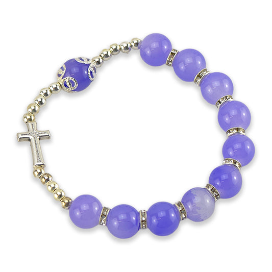 Lavender Rosary Bracelet | Christian Faith | Cracker Filler Gift