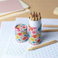 Tilde | 12 Short Floral Coloured Pencil Crayons  | Little Gift | Cracker Filler