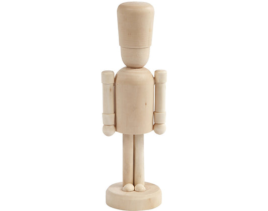 Freestanding Nutcracker Soldier 18cm Wooden Christmas Shape to Decorate
